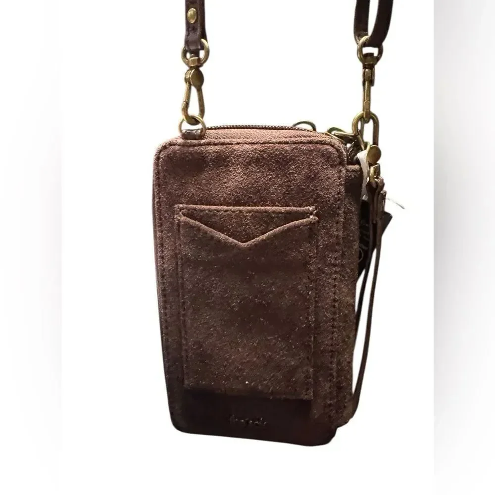 The Sak Leather Suede Convertible Smartphone Crossbody Bag